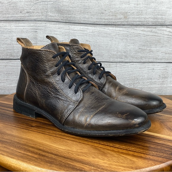 Bed Stu Louis Rustic Distressed Lace Up Leather Ankle Dress Boot Men’s Size 9.5 - Picture 3 of 12